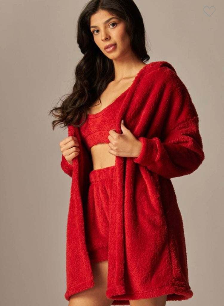 3 piece fleece cozy pajama set
