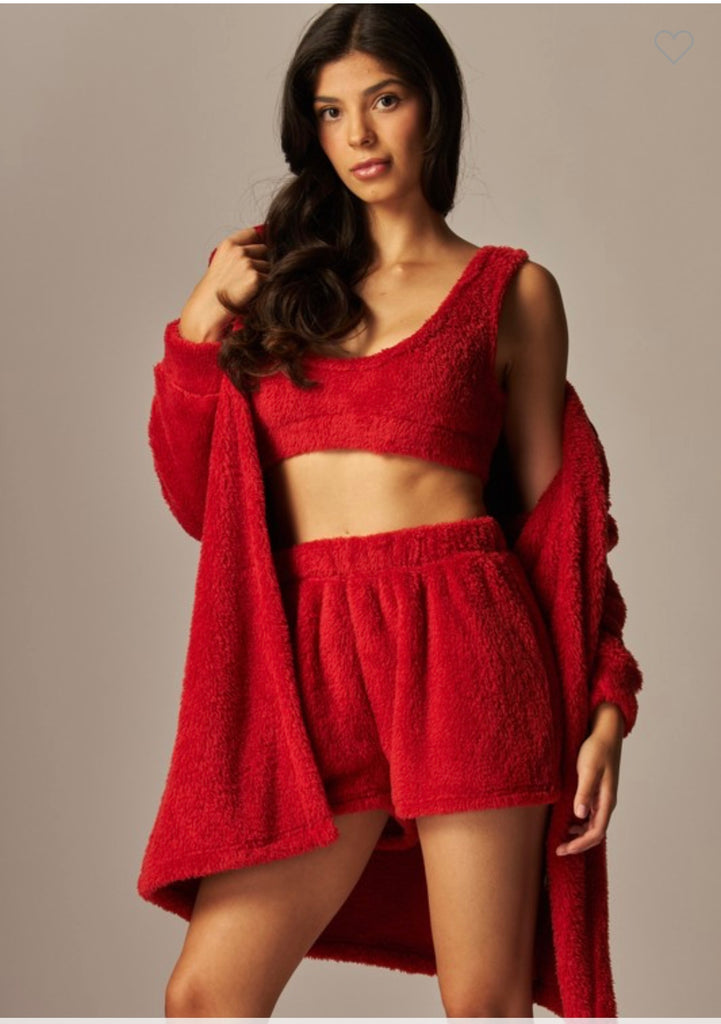 3 piece fleece cozy pajama set