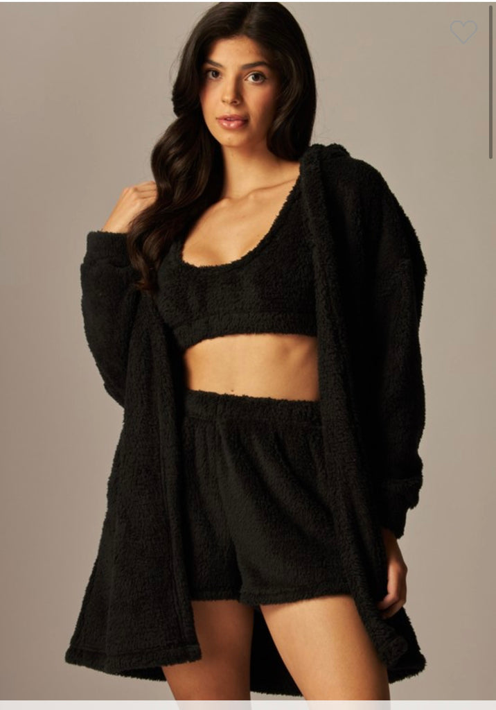 3 piece fleece cozy pajama set