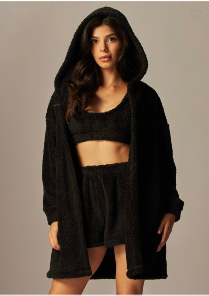 3 piece fleece cozy pajama set