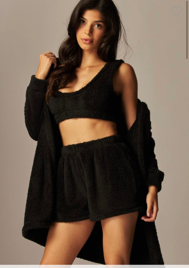 3 piece fleece cozy pajama set